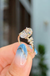 2.18ct D-IF Moval Lab Diamond Nova Engagement Rings Princess Bride Diamonds 