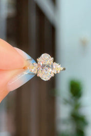 2.18ct D-IF Moval Lab Diamond Nova Engagement Rings Princess Bride Diamonds 