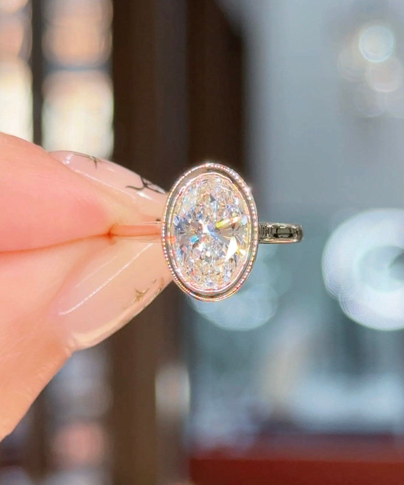 2.18ct E - VS1 Oval Lab Diamond Casey - PBD Engagement Rings