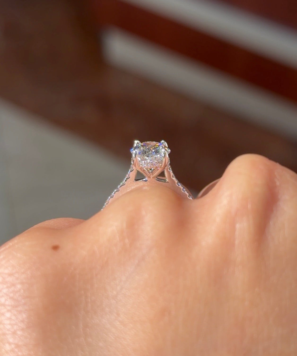 2.20ct D-VVS2 Oval Lab Diamond Michelle - PBD Engagement Rings