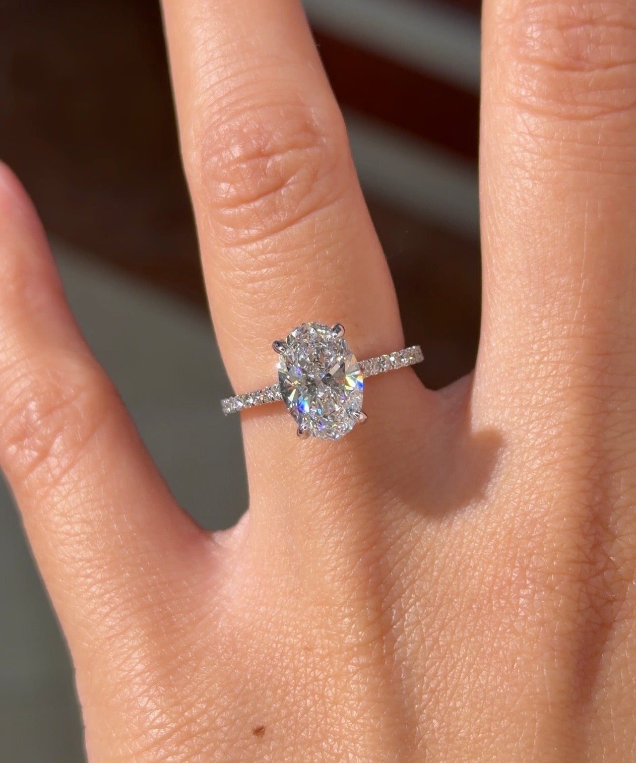 2.20ct D-VVS2 Oval Lab Diamond Michelle - PBD Engagement Rings