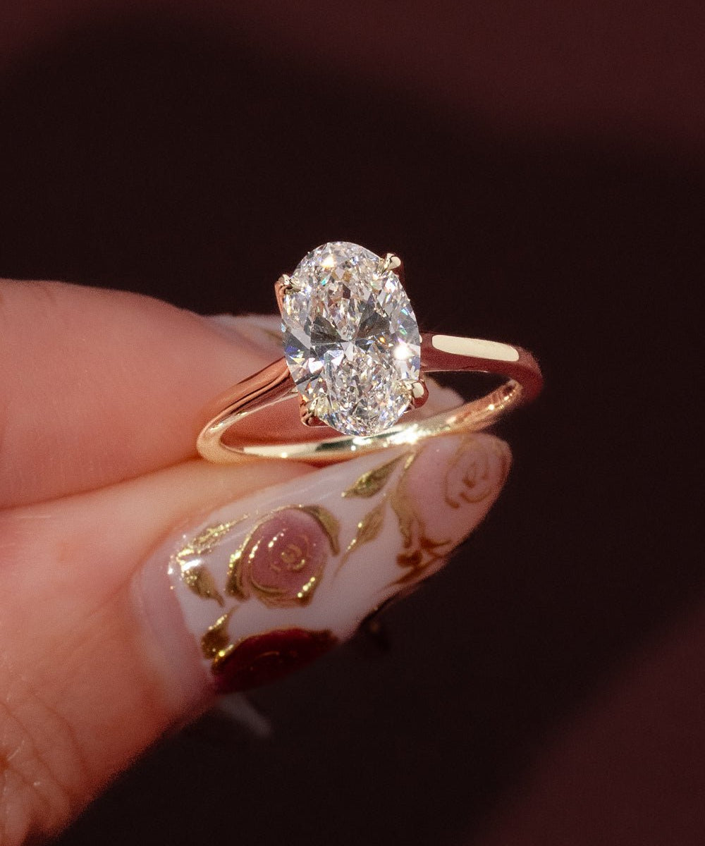 2.20ct E - VS1 Oval Lab Diamond Victoria - PBD Engagement Rings