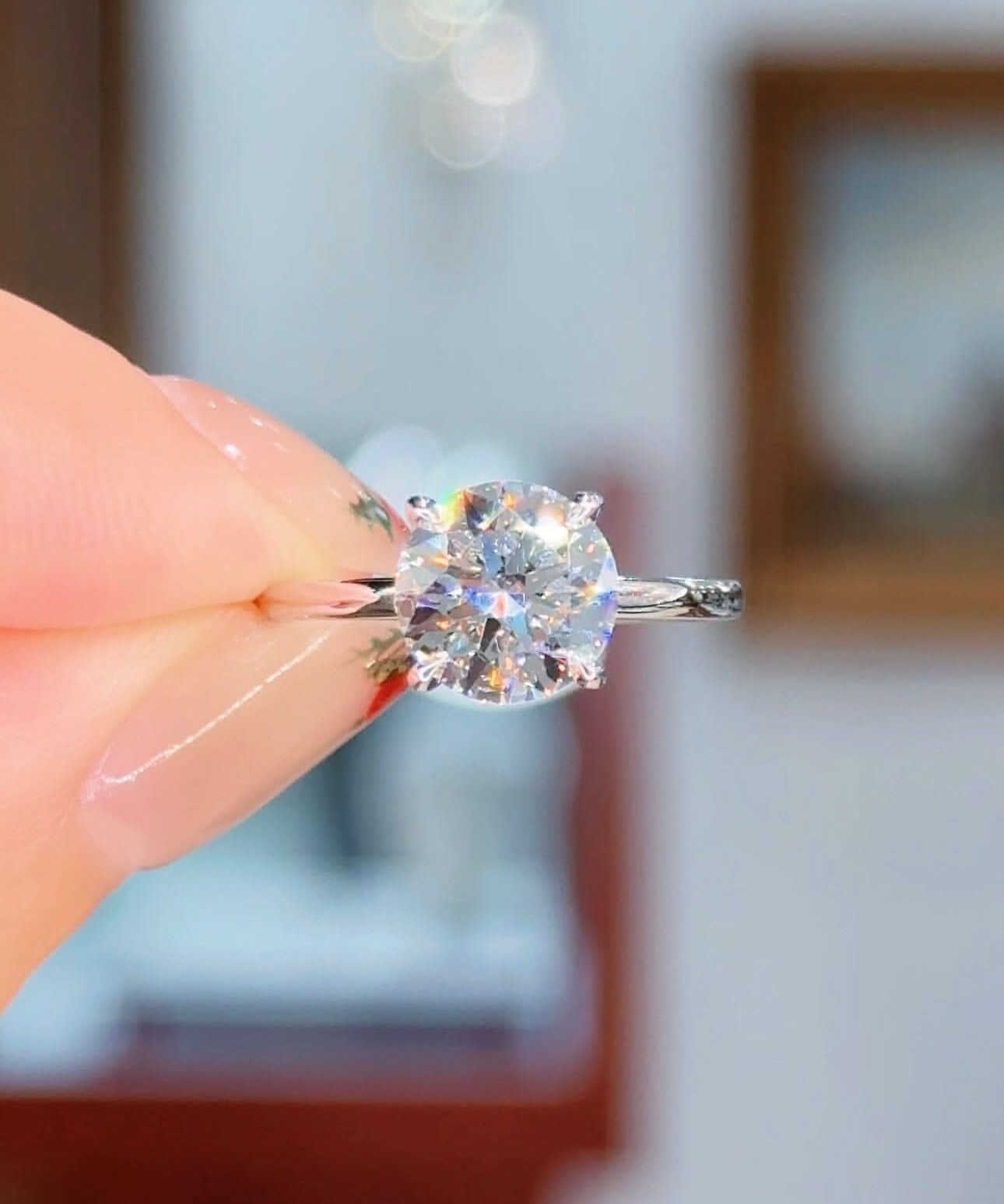 2.20ct E - VS1 Round Lab Diamond Leah - PBD Engagement Rings