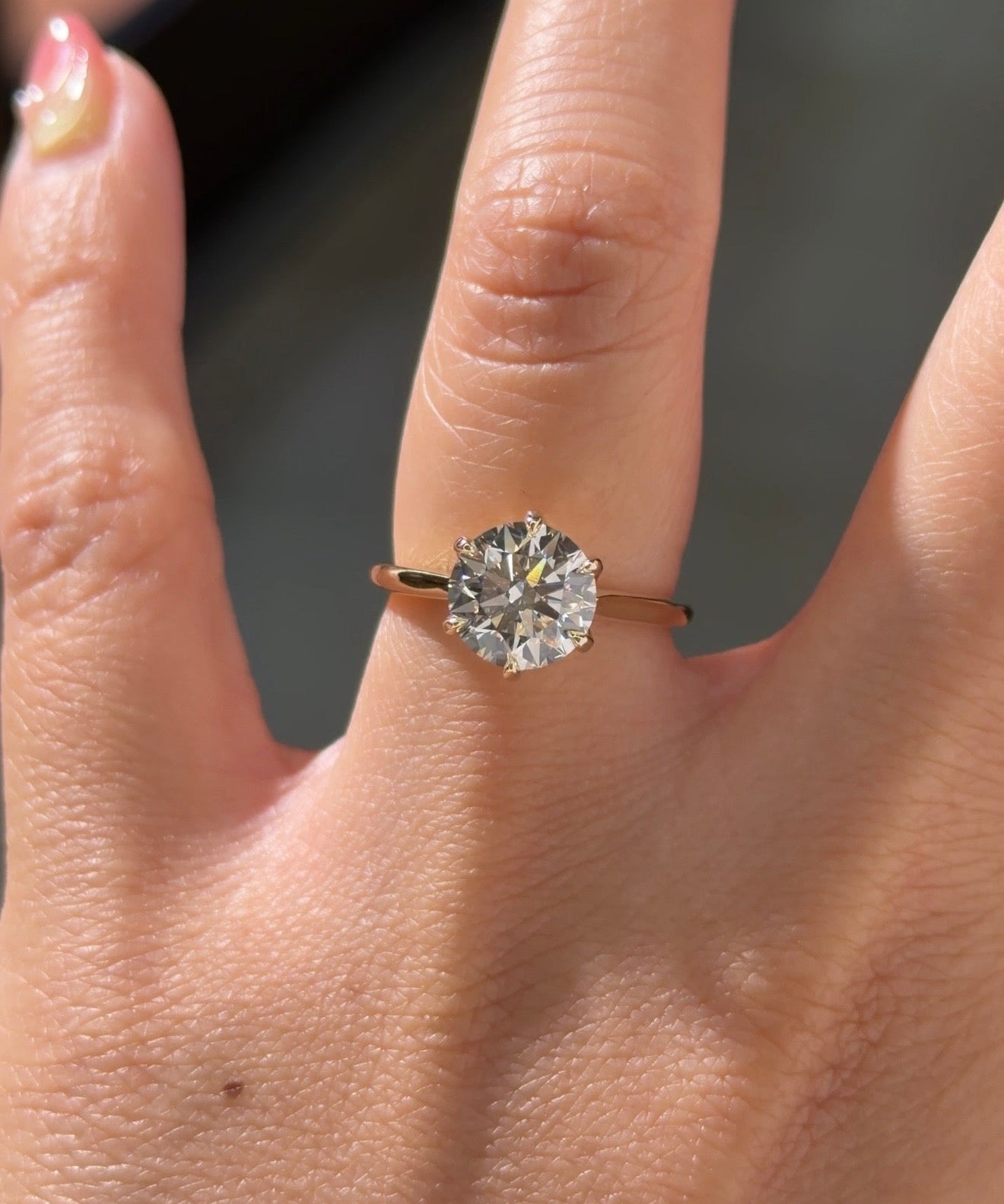 2.21ct F-VS1 Round Lab Diamond Victoria - PBD Engagement Rings