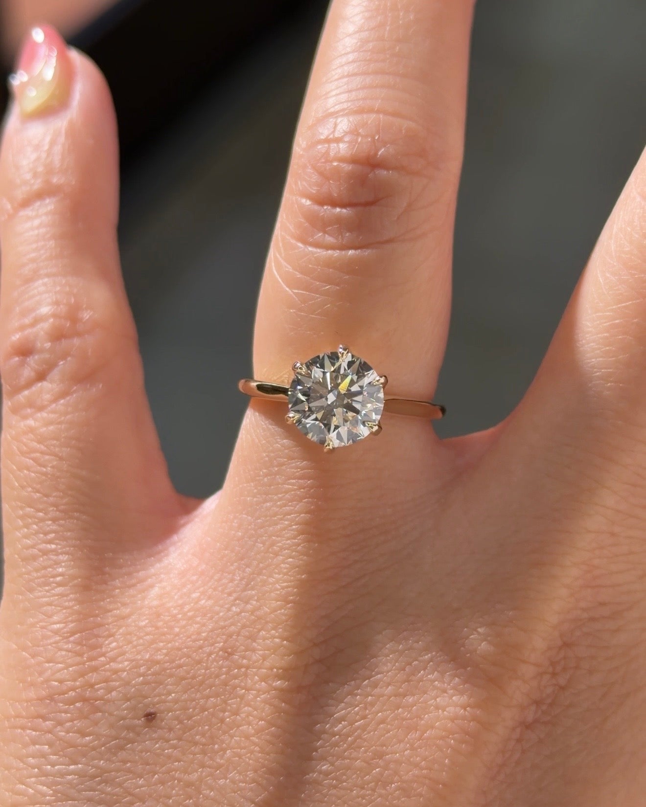 2.21ct F-VS1 Round Lab Diamond Victoria - PBD Engagement Rings