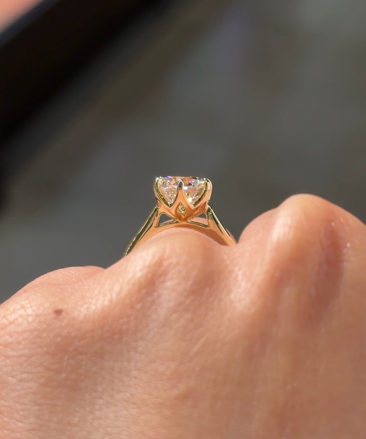 2.21ct F-VS1 Round Lab Diamond Victoria - PBD Engagement Rings