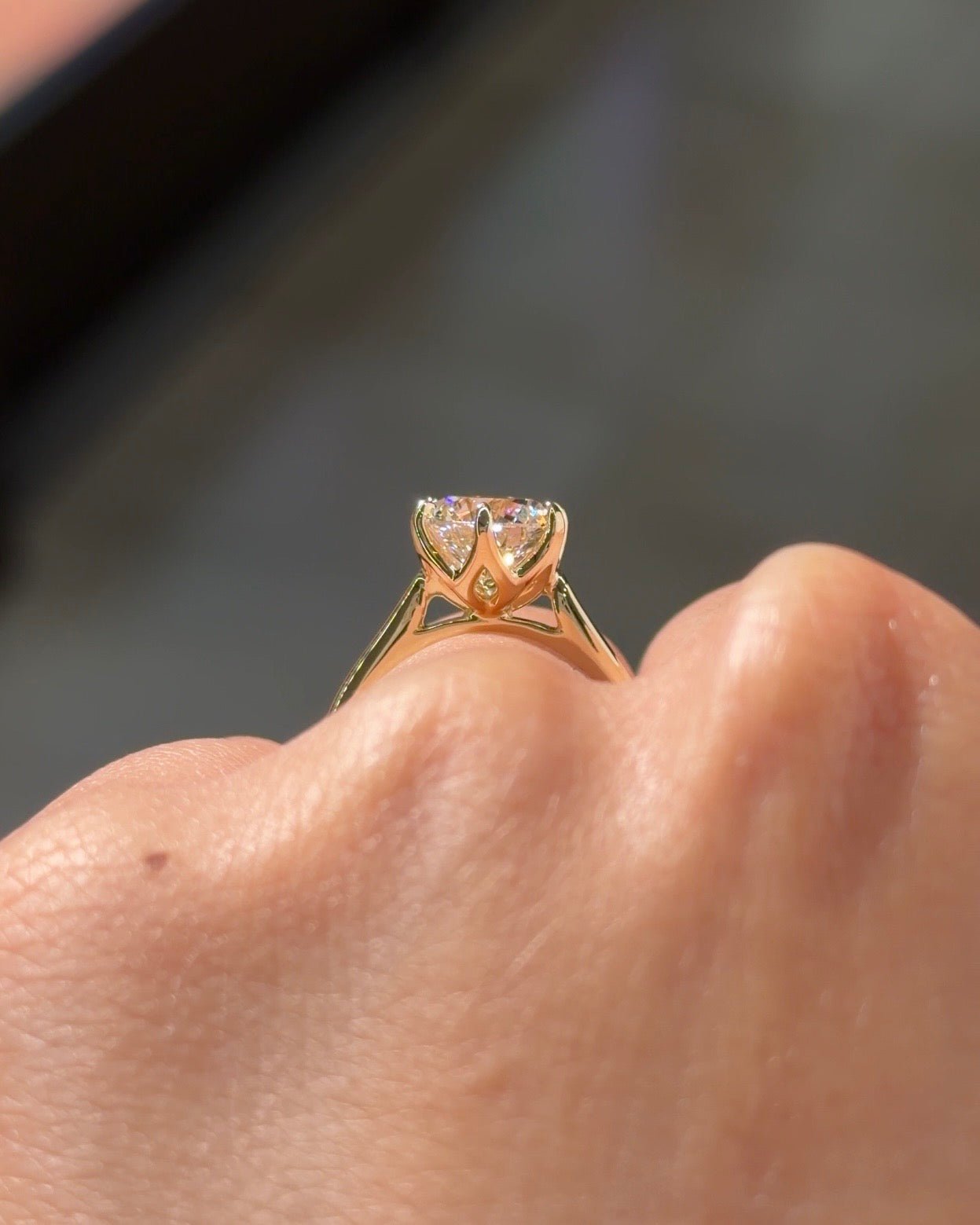 2.21ct F-VS1 Round Lab Diamond Victoria - PBD Engagement Rings