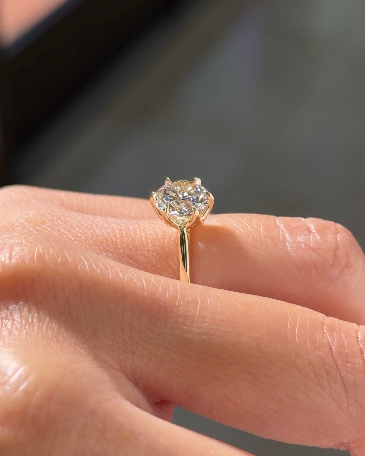 2.21ct F-VS1 Round Lab Diamond Victoria - PBD Engagement Rings
