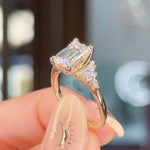 2.22ct D-VS1 Emerald Lab Diamond Sophia Engagement Rings Princess Bride Diamonds 