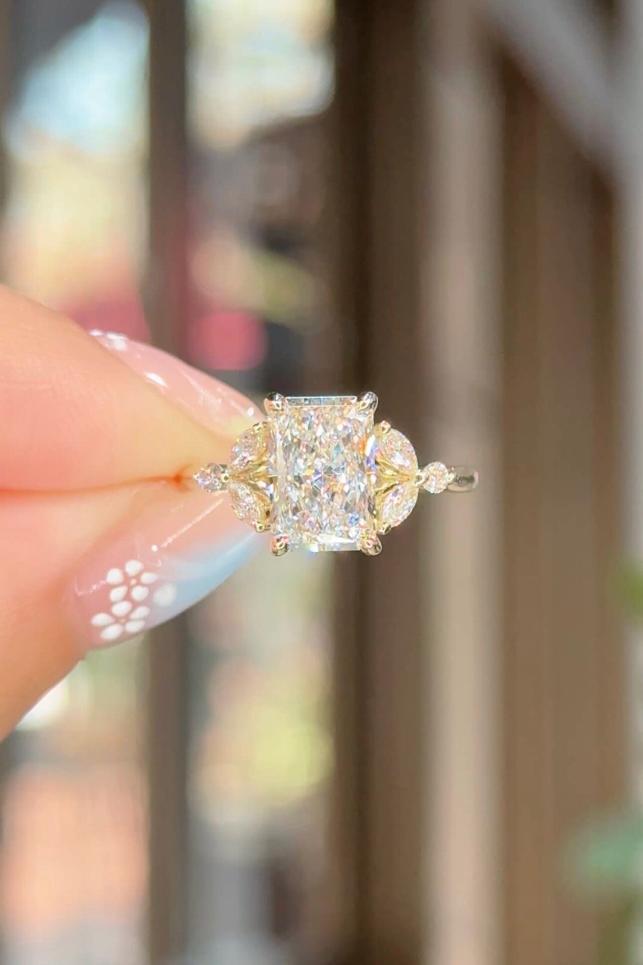 2.22ct D-VS1 Radiant Lab Diamond Sarah Engagement Rings Princess Bride Diamonds 
