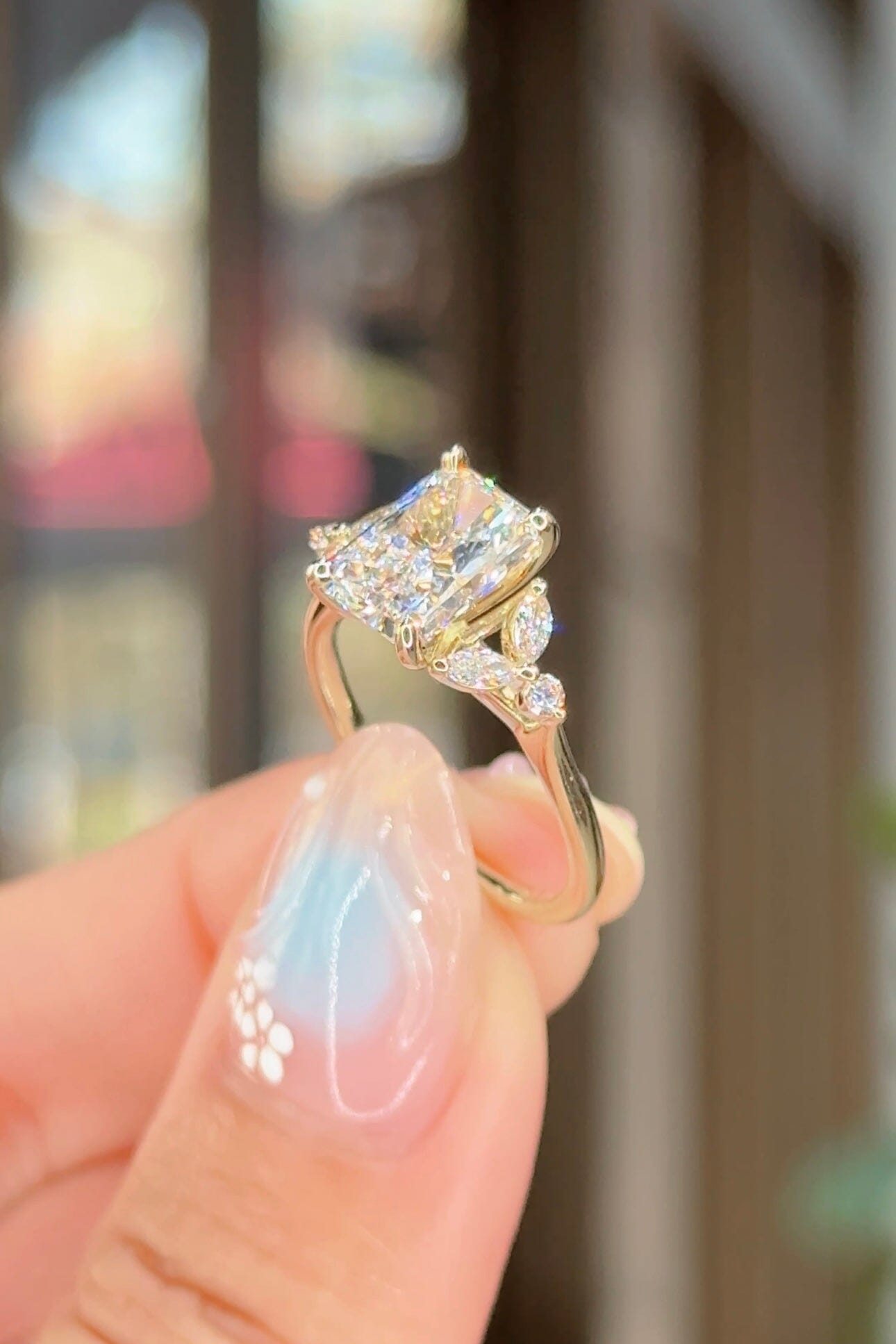 2.22ct D-VS1 Radiant Lab Diamond Sarah Engagement Rings Princess Bride Diamonds 