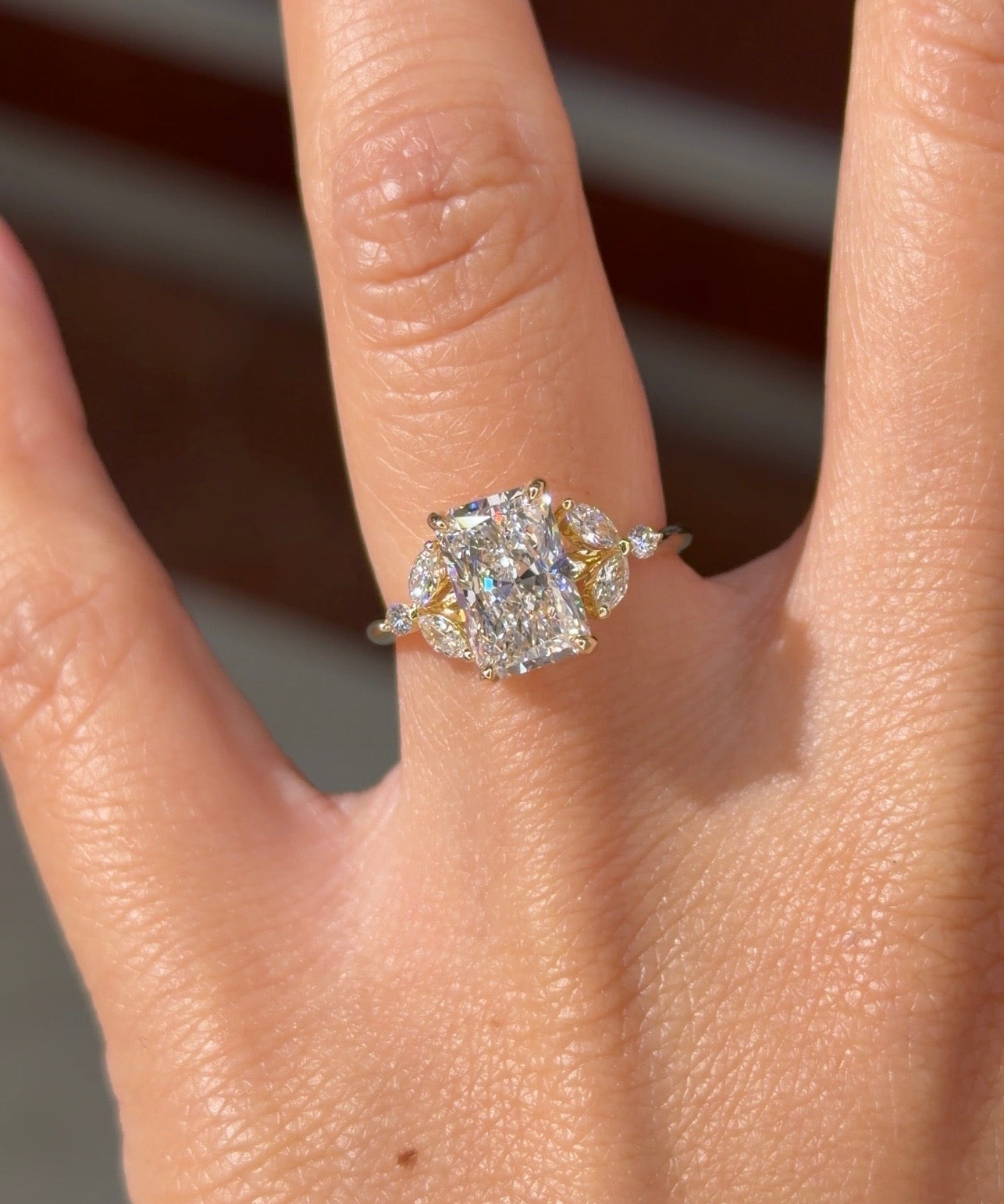 2.22ct D-VVS2 Radiant Lab Diamond Sarah - PBD Engagement Rings