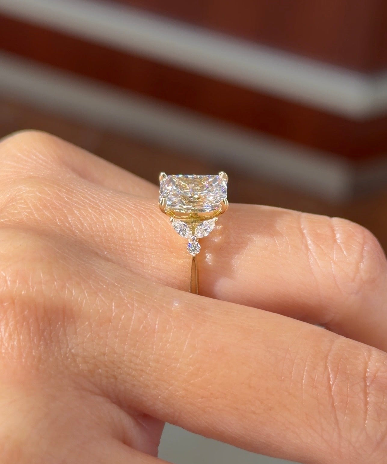 2.22ct D-VVS2 Radiant Lab Diamond Sarah - PBD Engagement Rings