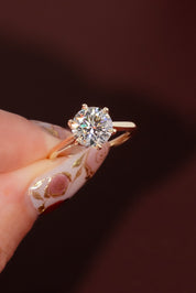 2.23ct E - VS1 Round Lab Diamond Victoria - PBD Engagement Rings