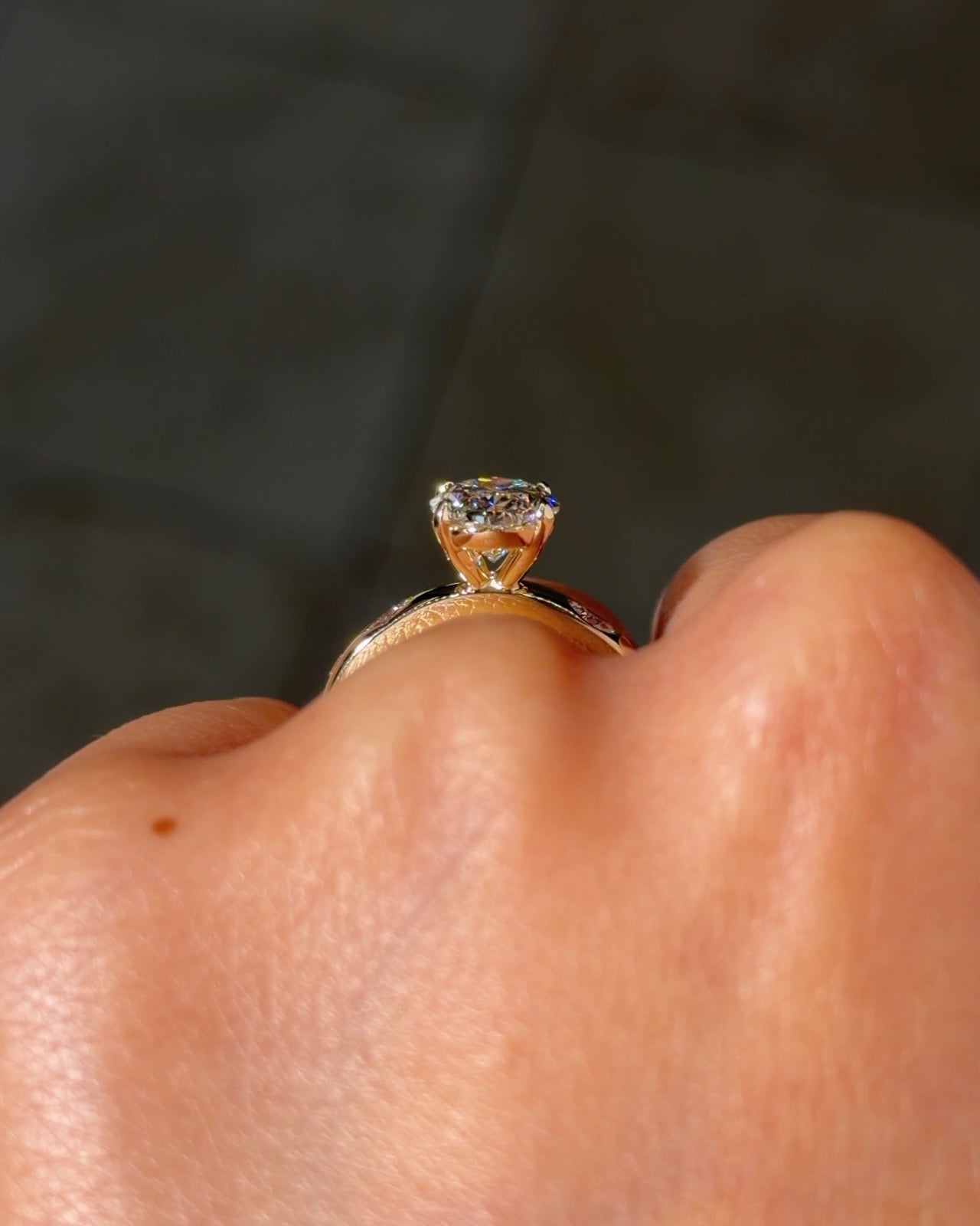 2.25ct D - VS1 Oval Lab Diamond Aura - PBD Engagement Rings