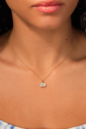 2.25ct D - VVS1 East West Cushion Compass Necklace - PBD Necklaces