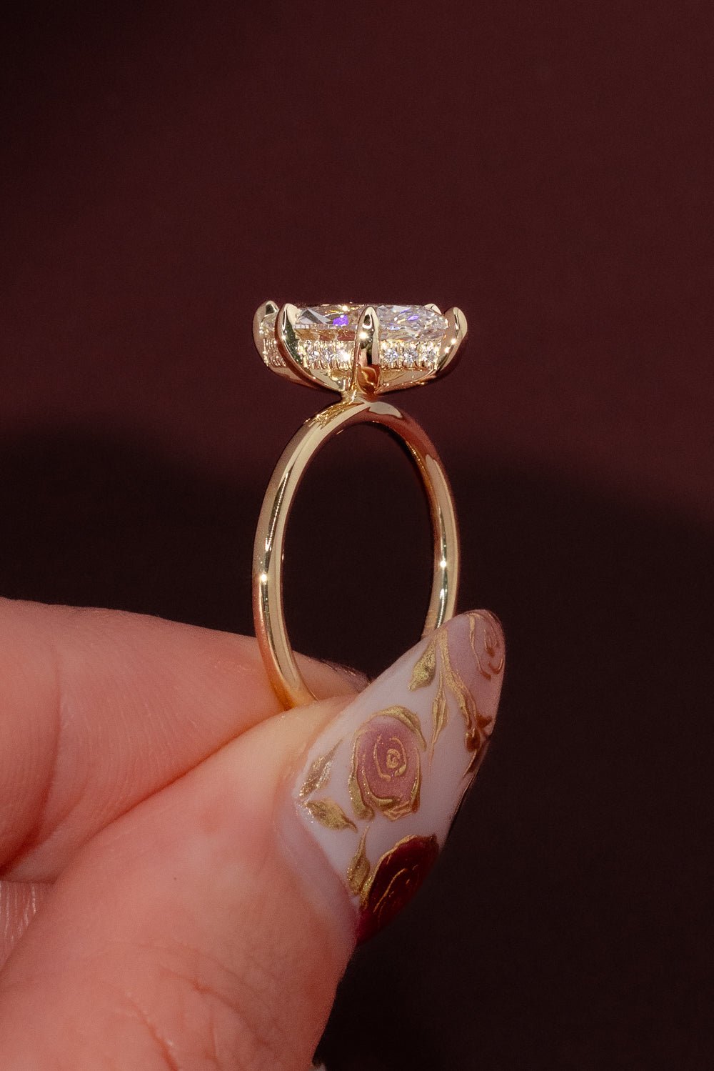 2.25ct E - VS1 Marquise Lab Diamond Kayla - PBD Engagement Rings