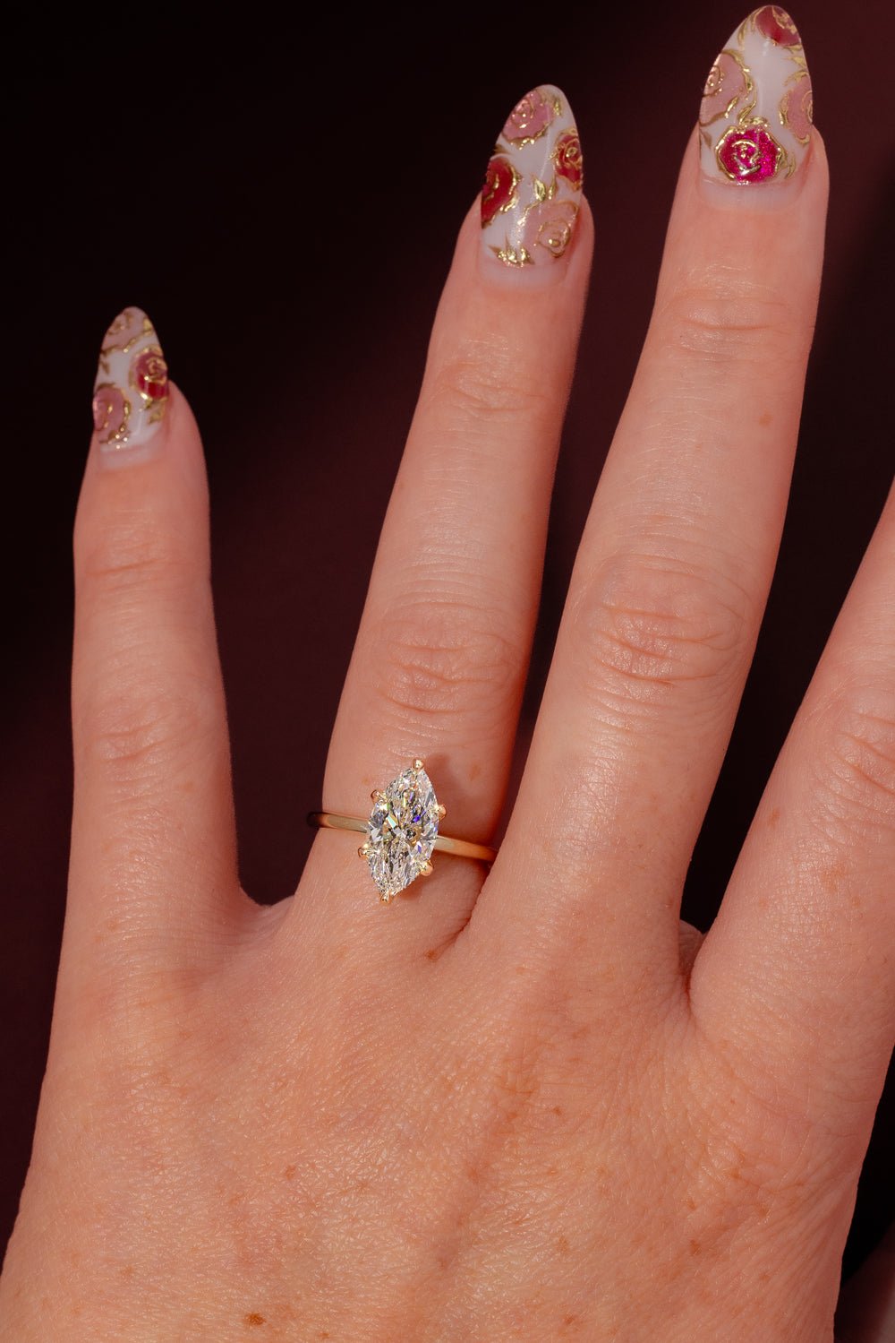 2.25ct E - VS1 Marquise Lab Diamond Kayla - PBD Engagement Rings