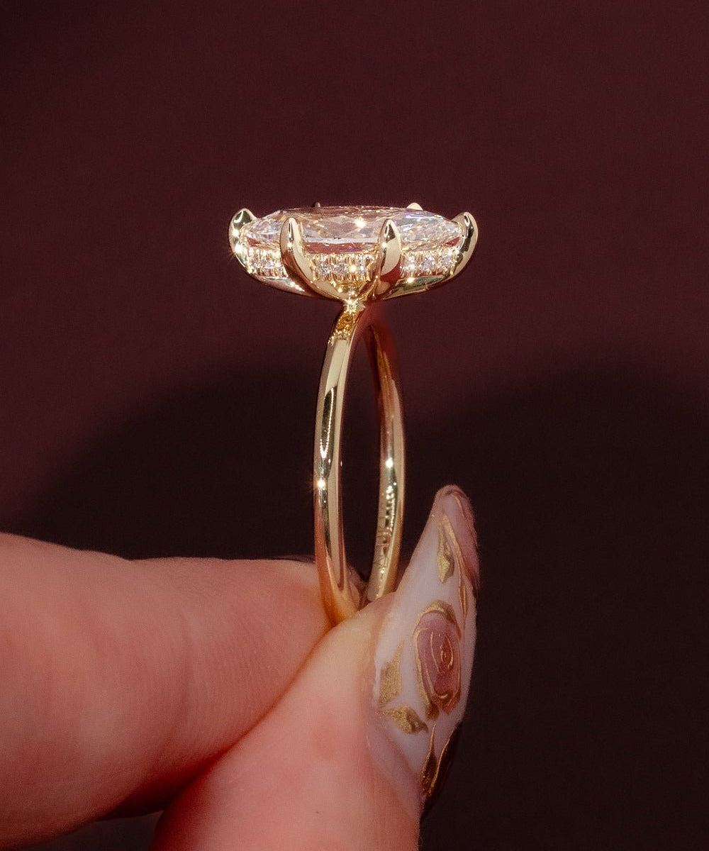 2.25ct E - VS1 Marquise Lab Diamond Kayla - PBD Engagement Rings