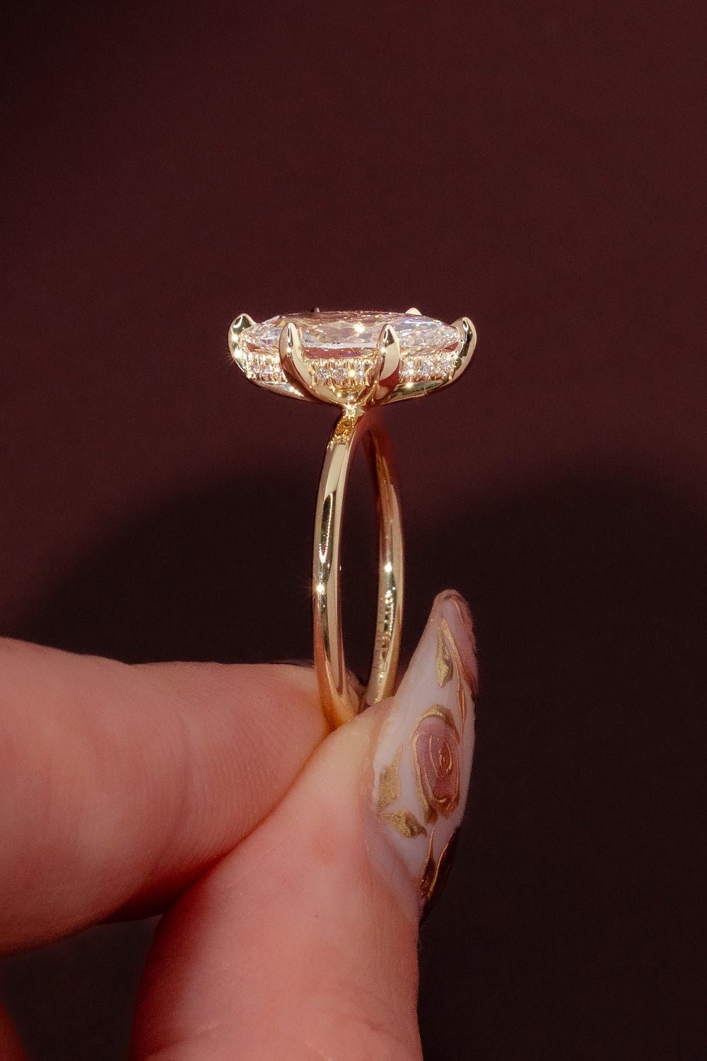 2.25ct E - VS1 Marquise Lab Diamond Kayla - PBD Engagement Rings