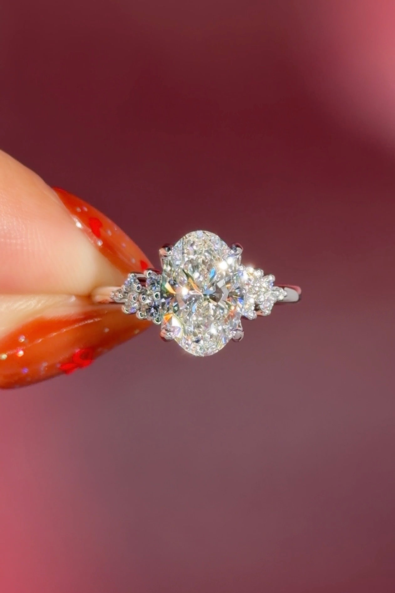 2.25ct E - VS1 Oval Lab Diamond Nova - PBD Engagement Rings