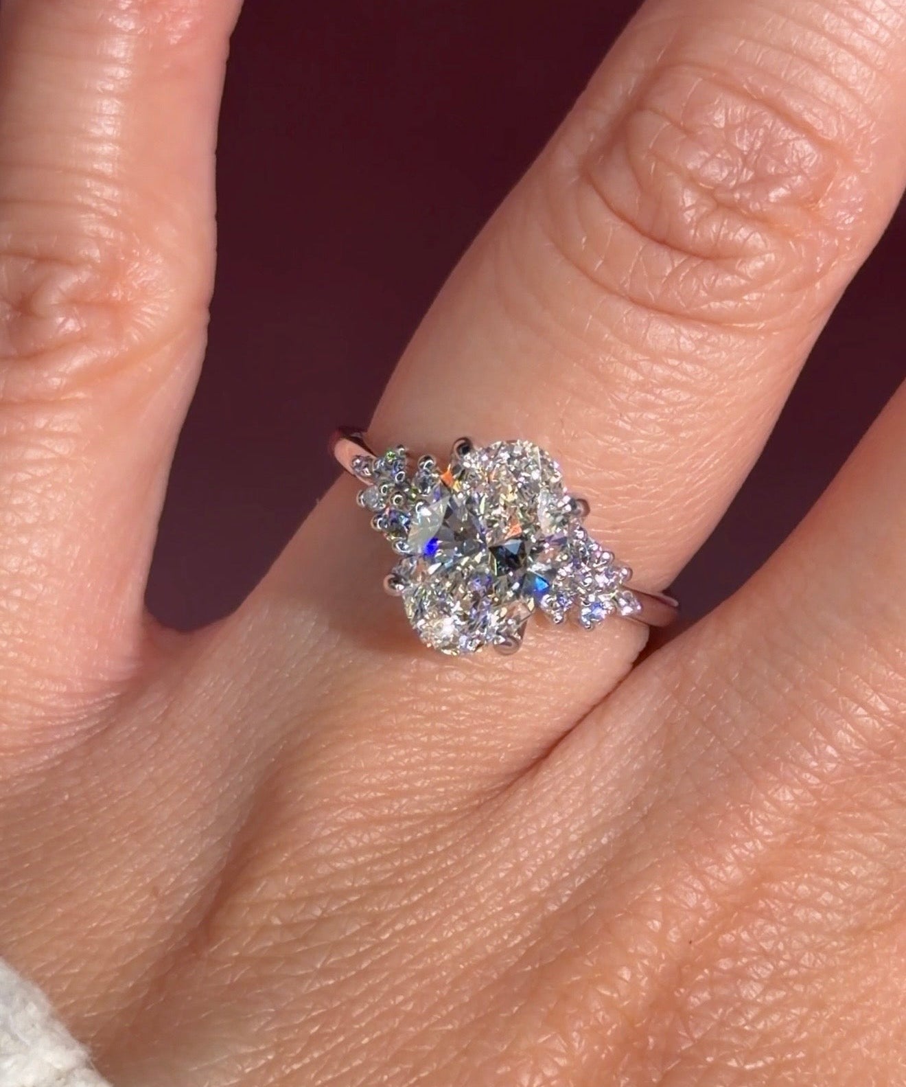 2.25ct E - VS1 Oval Lab Diamond Nova - PBD Engagement Rings
