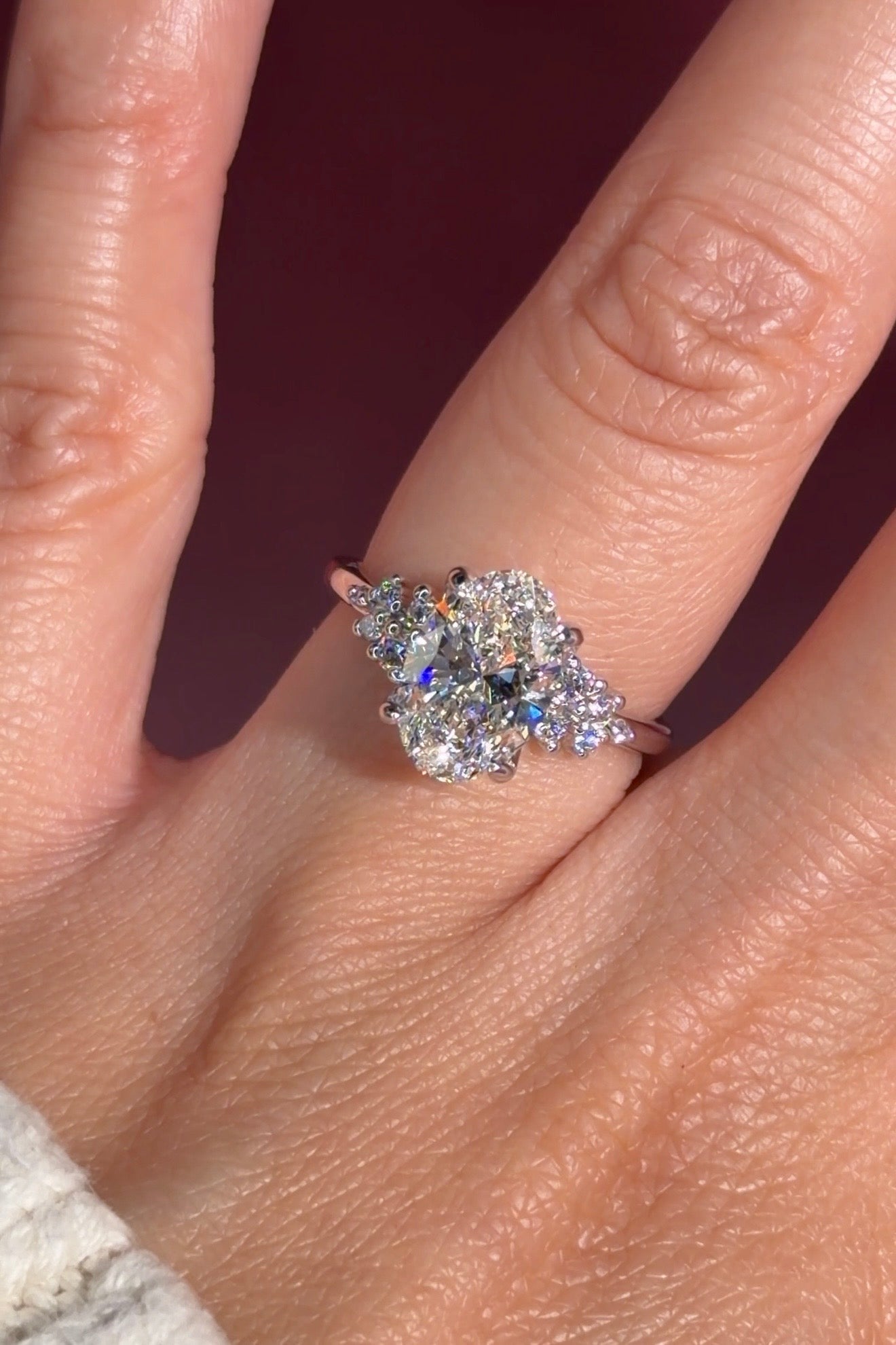 2.25ct E - VS1 Oval Lab Diamond Nova - PBD Engagement Rings