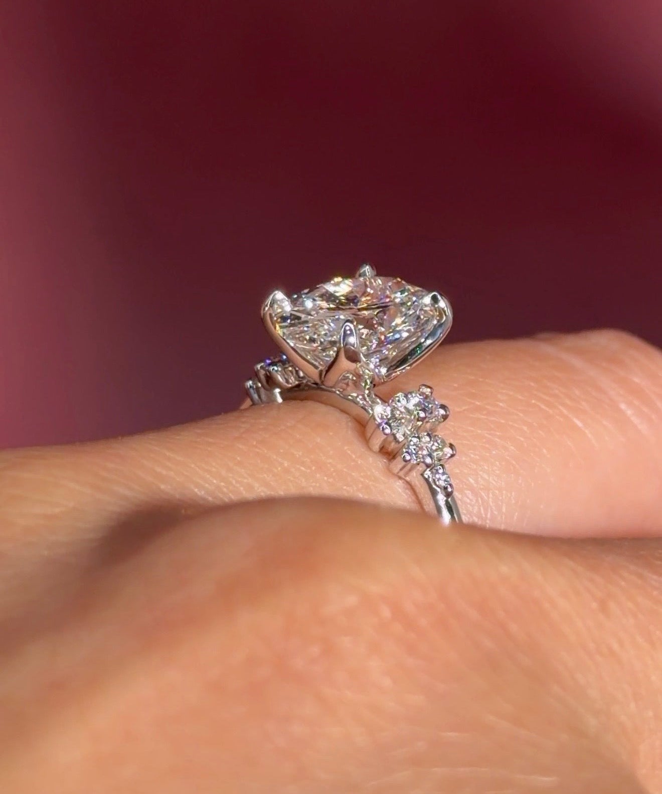 2.25ct E - VS1 Oval Lab Diamond Nova - PBD Engagement Rings
