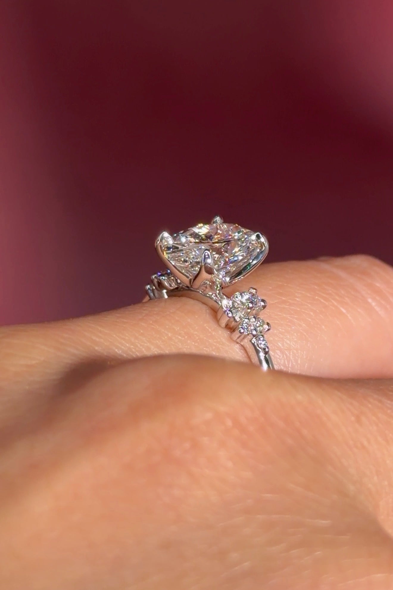 2.25ct E - VS1 Oval Lab Diamond Nova - PBD Engagement Rings