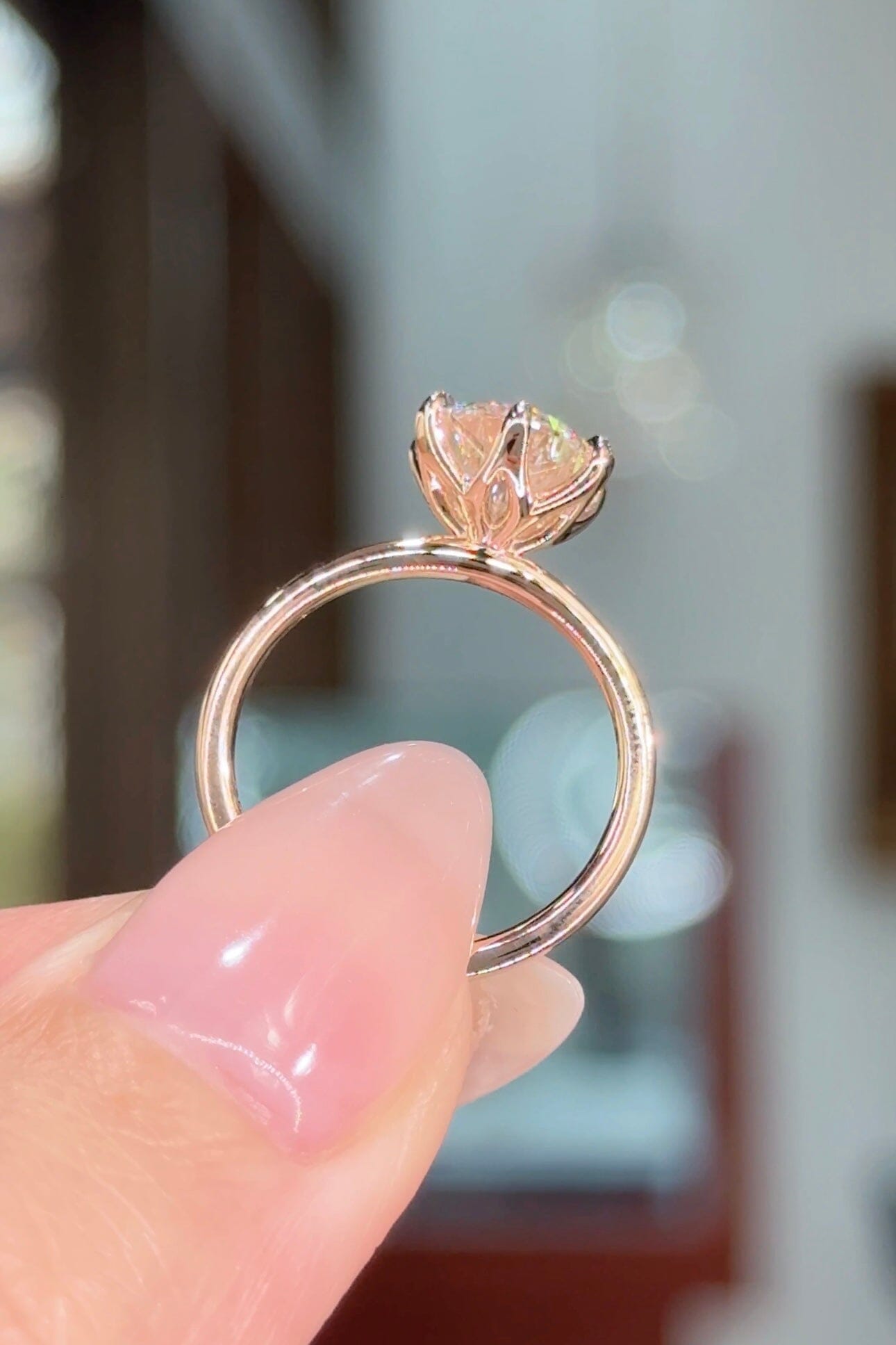 2.25ct F-VS1 Round Lab Diamond Caraline Engagement Rings Princess Bride Diamonds 