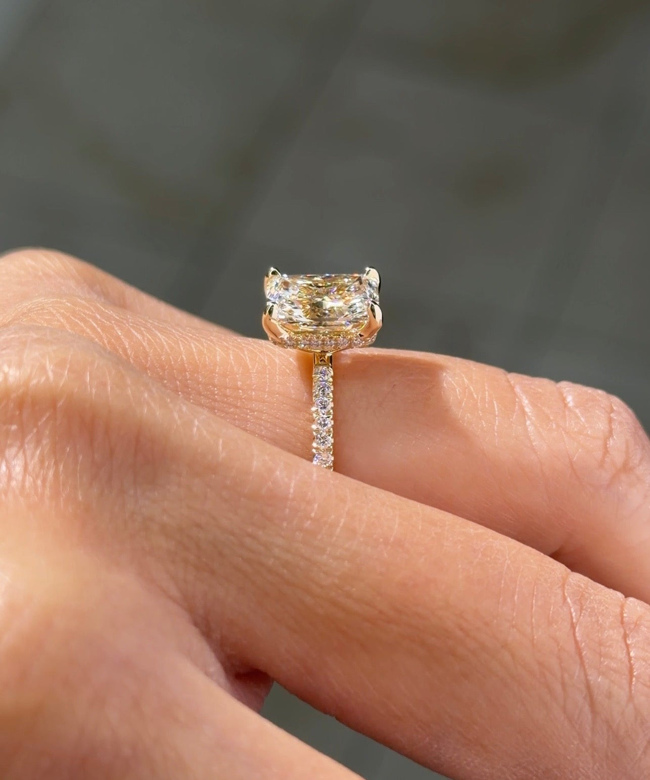2.25ct F-VVS2 Radiant Lab Diamond Stephanie - PBD Engagement Rings