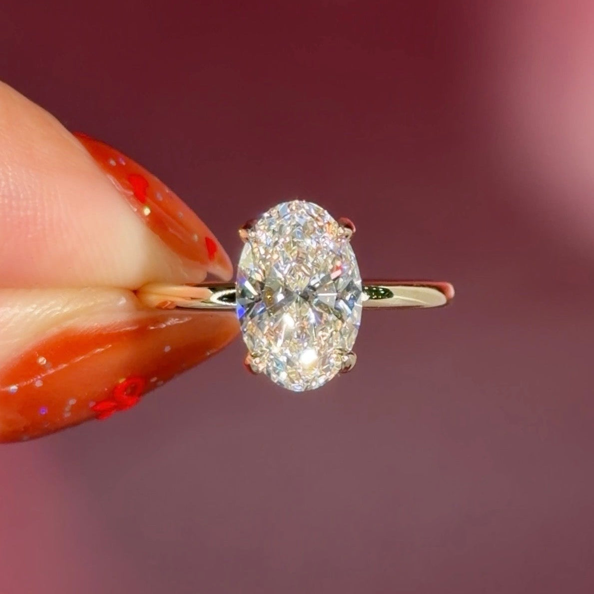 2.26ct D - VS1 Oval Lab Diamond Leah - PBD Engagement Rings