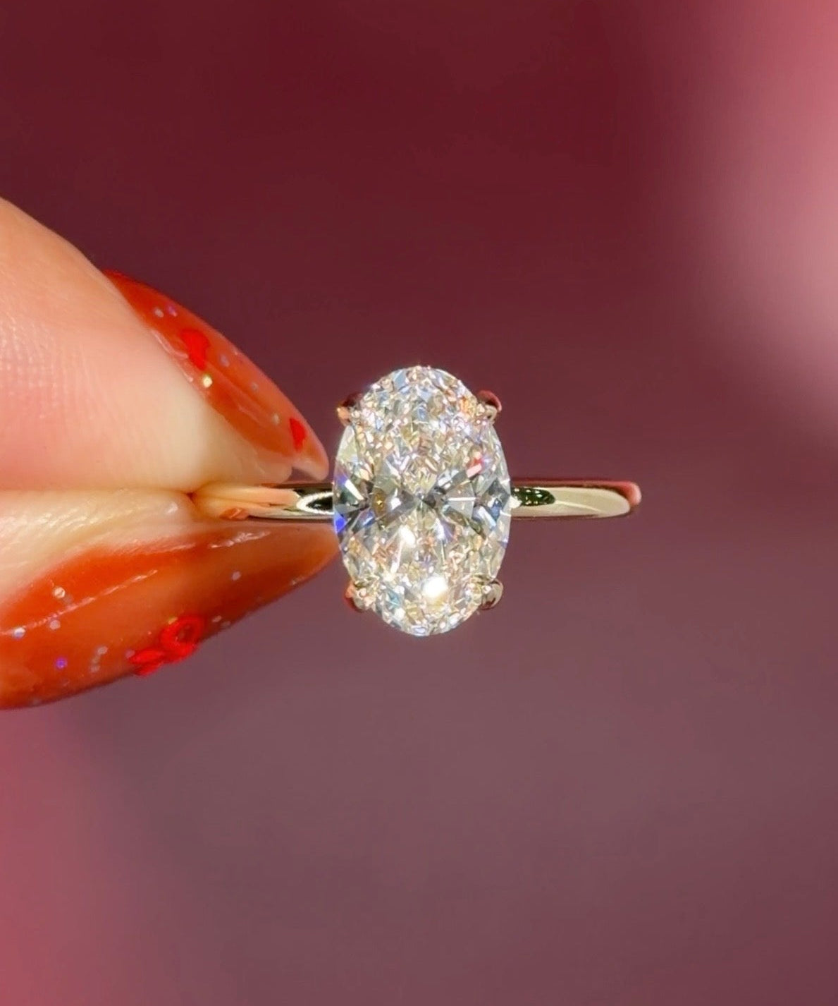 2.26ct D - VS1 Oval Lab Diamond Leah - PBD Engagement Rings