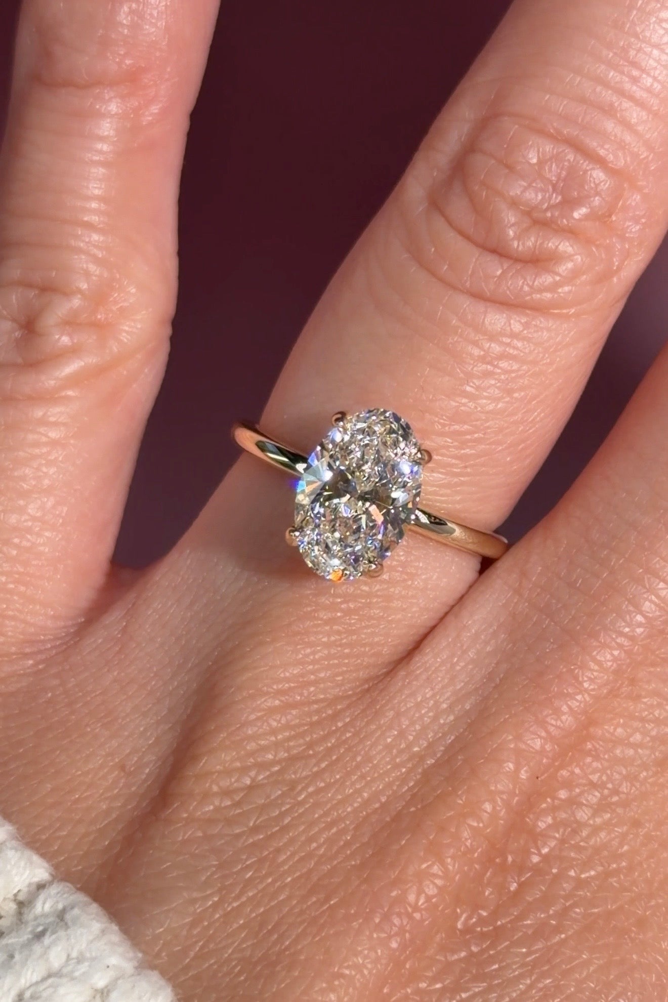 2.26ct D - VS1 Oval Lab Diamond Leah - PBD Engagement Rings