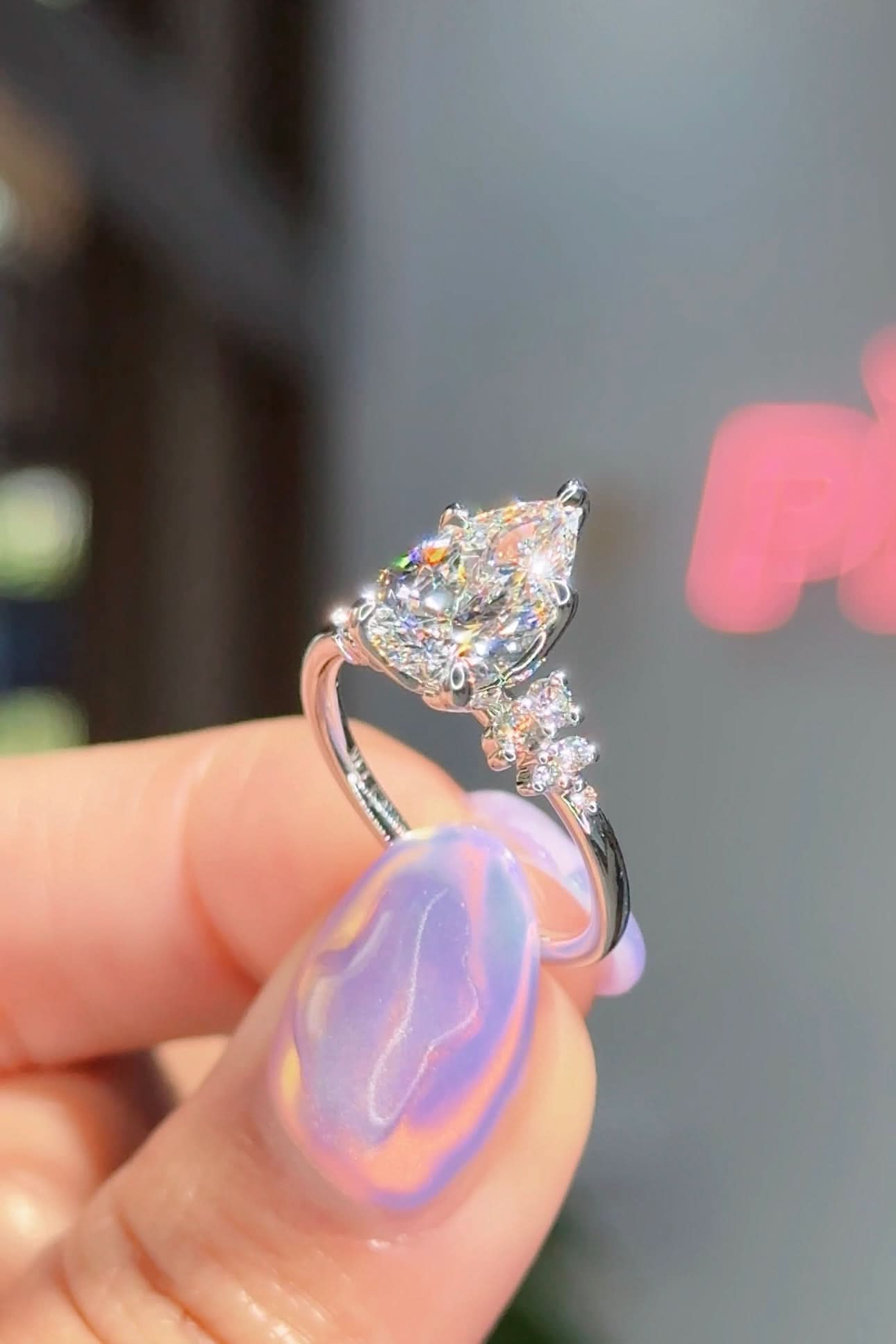 2.26ct D - VVS2 Pear Lab Diamond Nova - PBD Engagement Rings