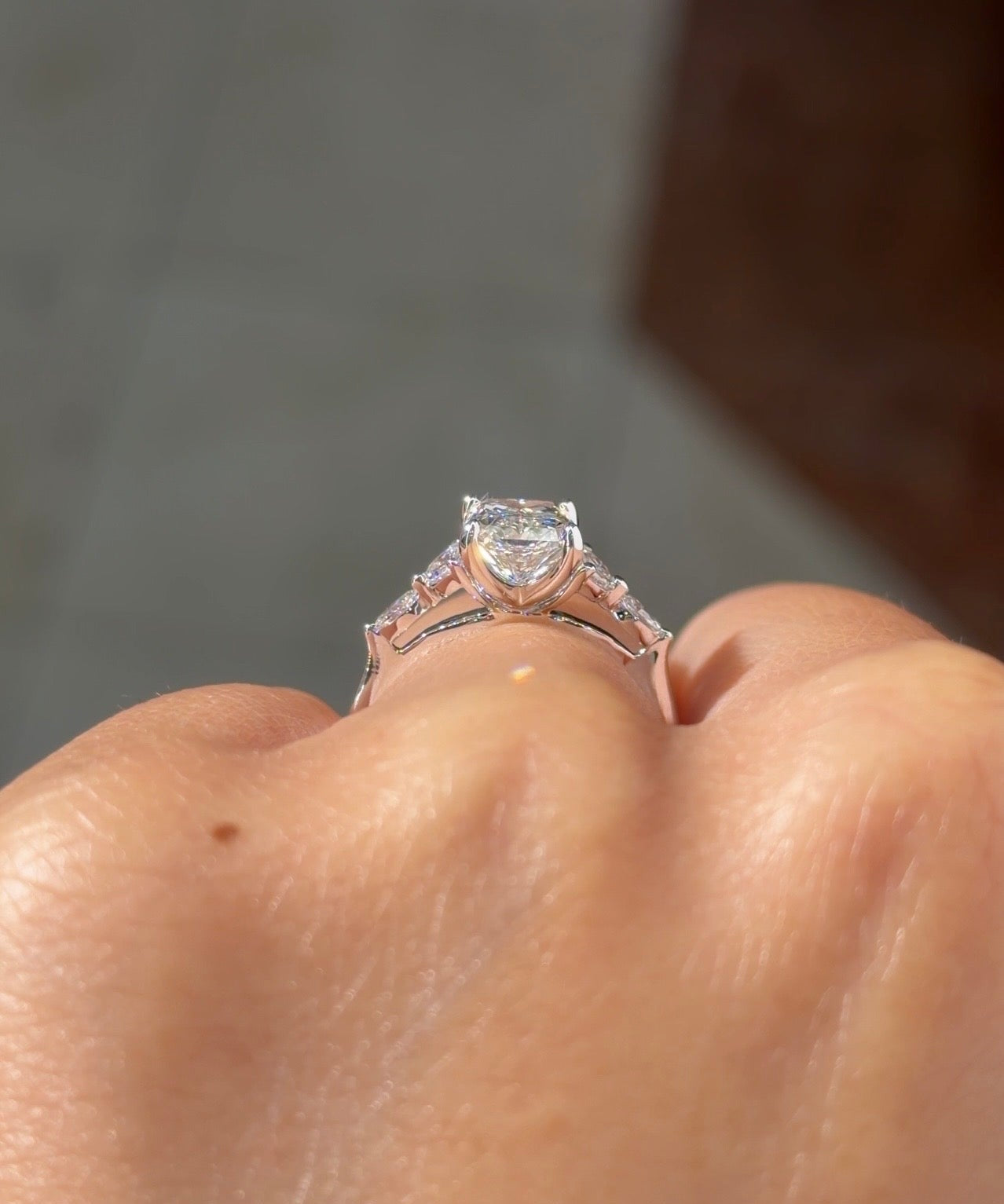 2.26ct E - VS1 Radiant Lab Diamond Amber - PBD Engagement Rings