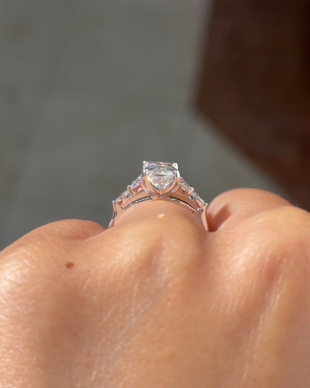 2.26ct E - VS1 Radiant Lab Diamond Amber - PBD Engagement Rings