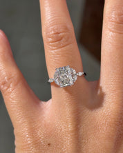 2.26ct E - VS1 Radiant Lab Diamond Amber - PBD Engagement Rings