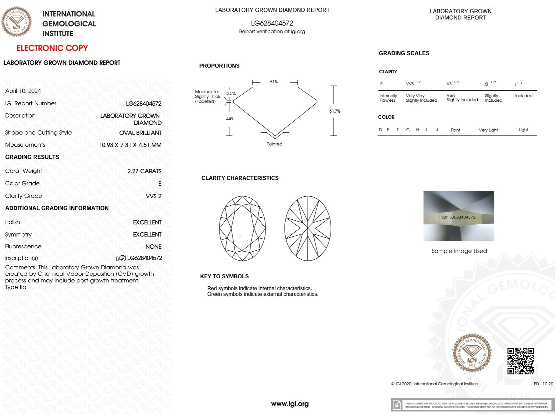 2.27 Carat E-VVS2 Oval Lab Grown Diamond - IGI (#48753) Loose Diamond Princess Bride Diamonds 