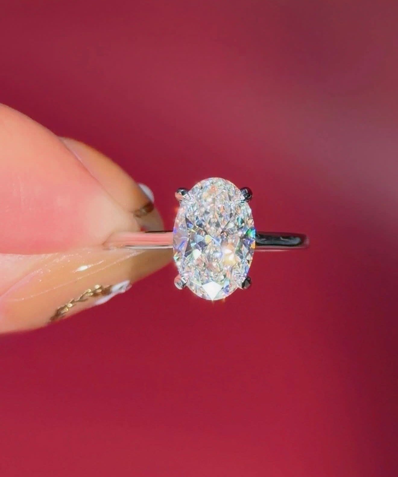 2.29ct E - VS1 Oval Lab Diamond Michelle - PBD Engagement Rings