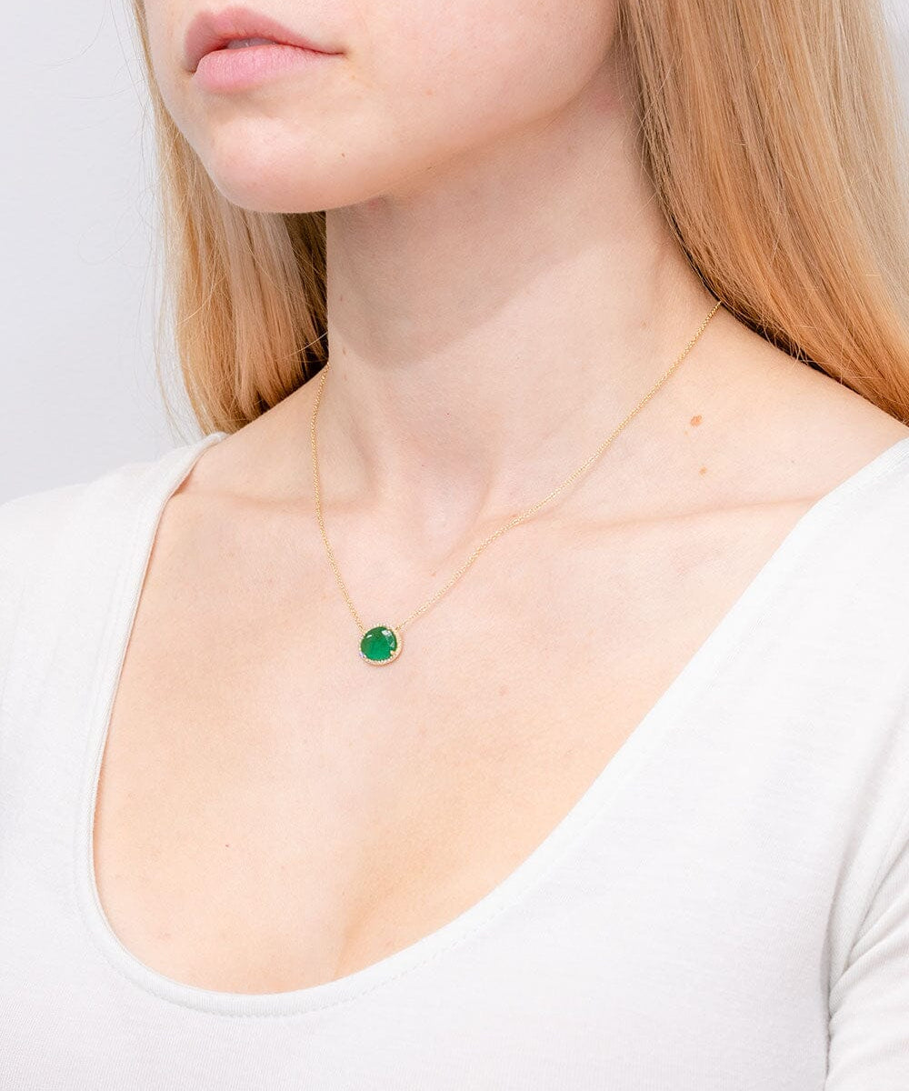 2.29ct Emerald & Diamond Necklace Necklaces Princess Bride Diamonds 