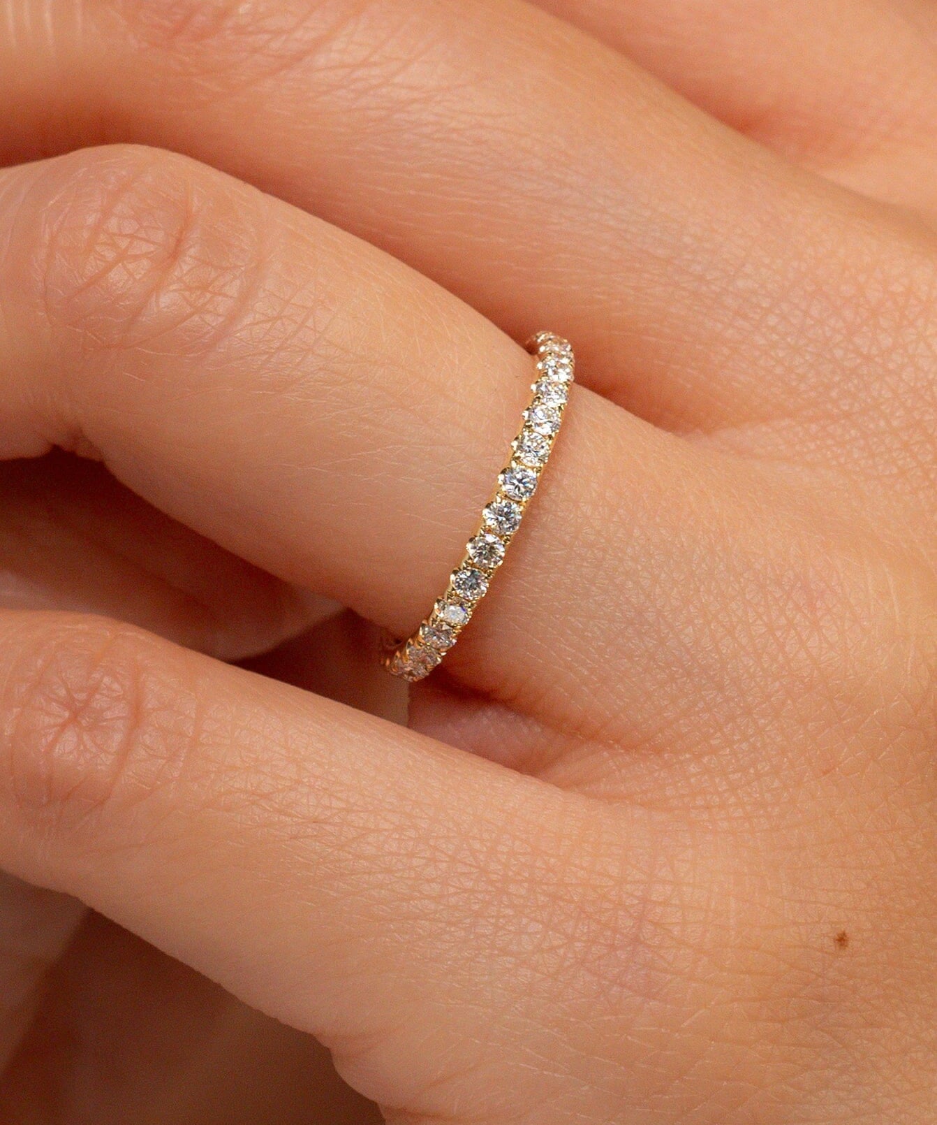 2.2mm Core Pavé Diamond Ring Rings Princess Bride Diamonds 