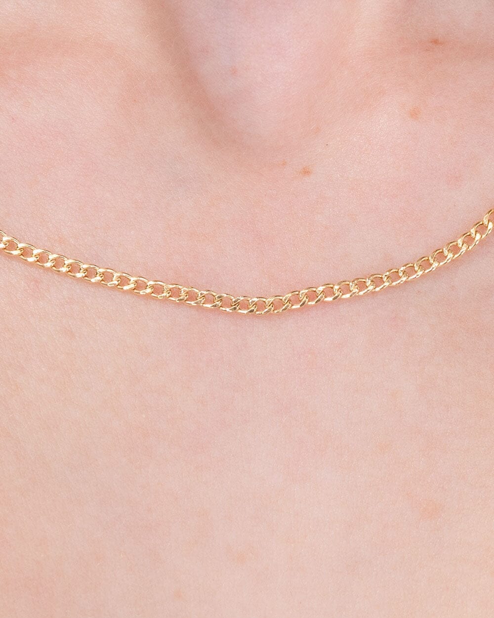 2.2mm Dainty Curb Chain Necklaces Princess Bride Diamonds 