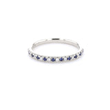 2.2mm Pavé Diamond & Blue Sapphire Ring