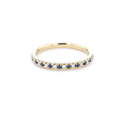 2.2mm Pavé Diamond & Blue Sapphire Ring - PBD Rings