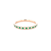 2.2mm Pavé Diamond & Emerald Ring - PBD Rings