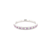 2.2mm Pavé Diamond & Pink Sapphire Ring - PBD Rings