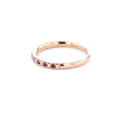 2.2mm Pavé Diamond & Ruby Ring - PBD Rings