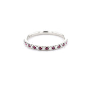 2.2mm Pavé Diamond & Ruby Ring - PBD Rings