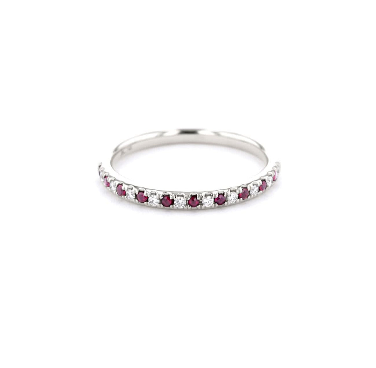 2.2mm Pavé Diamond & Ruby Ring - PBD Rings
